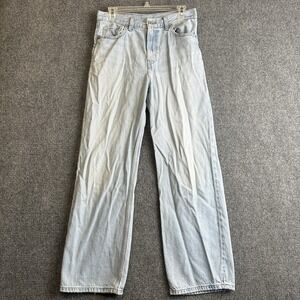 Levis Premium Baggy Dad Wide Leg Jean Womens 28 Light Wash Relaxed Fit Casual